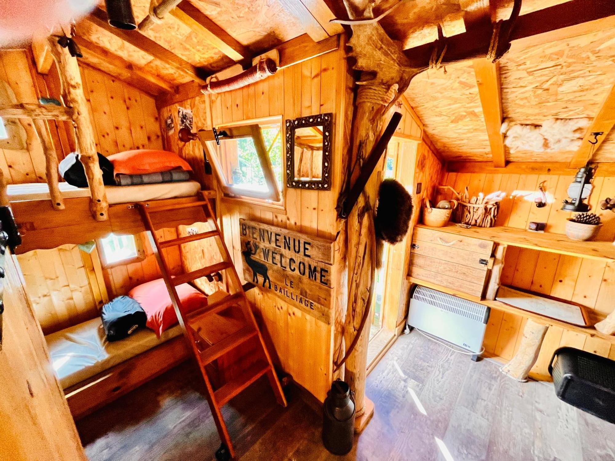 La Cabane Perchee Du Trappeur Ecrainville Ngoại thất bức ảnh